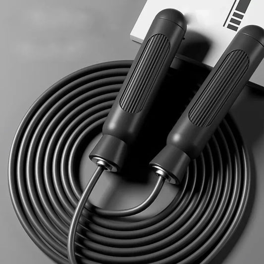 Verstellbares Springseil aus Stahl – Skipping Rope mit Kugellagern | Fitness Springseil für Abnehmen Damen & Herren Kaufschwan®