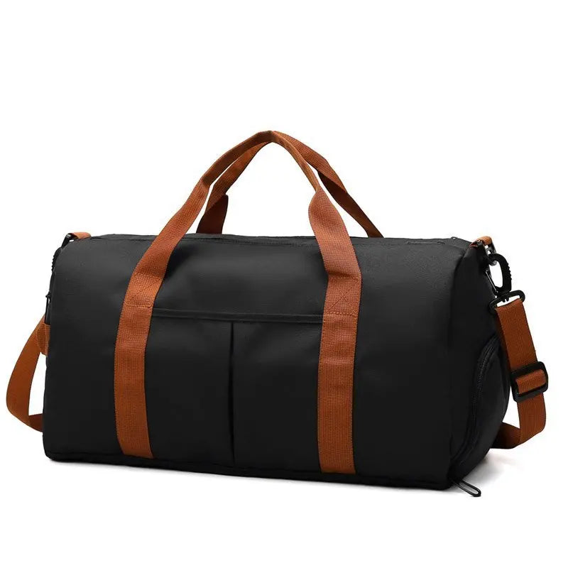Reisetasche – Modische Große Sporttasche für Herren | Freizeit Reise Gepäck Tasche mit Reißverschluss Kaufschwan® Schwarz