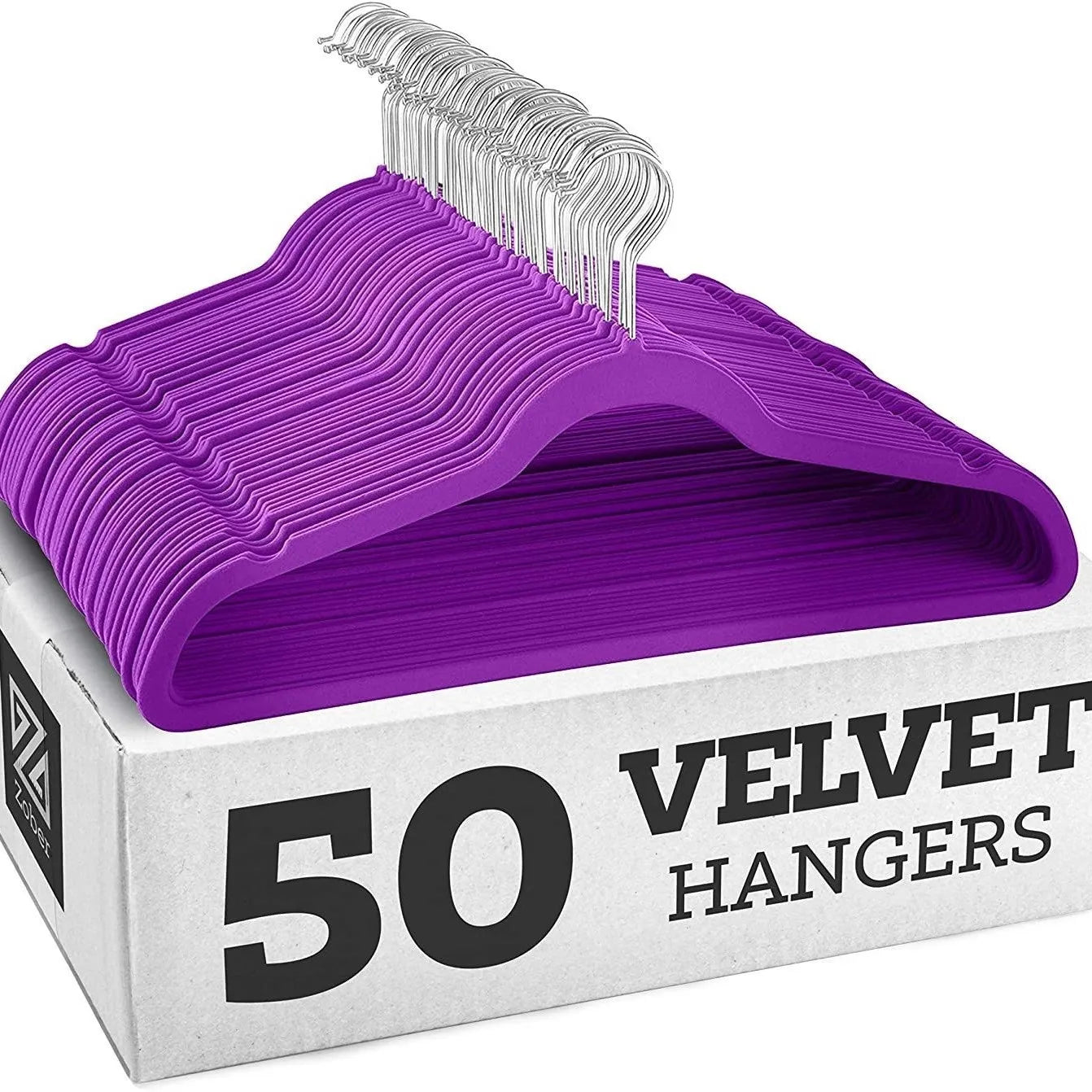 50er Set Kleiderbügel - Anti Rutsch Samt Kleiderbügel – Japanischer Stil für Kleider und Mäntel