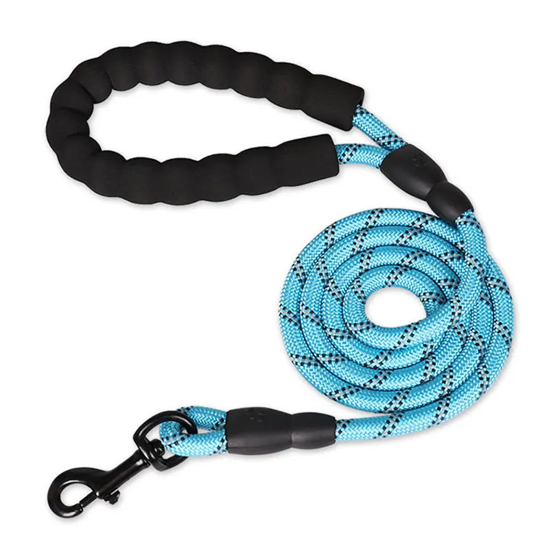 Reflektierende Hundeleine Stark 150/200/300cm Verstellbar Robuste Führleine für Kleine Große Hunde Kaufschwan® Blau 1.0cm 200cm
