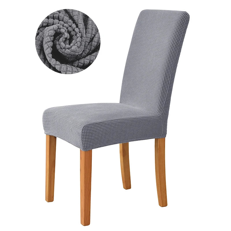 Elastischer Esszimmer Stuhlbezug – Dehnbarer Dicker Jacquard Küchenstuhl Überzug für Esszimmer, Hotel, Hochzeit & Bankett