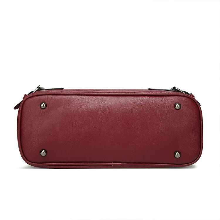 Retro Damen Handtasche – Motorrad Stil Tote Bag aus Weichem PU Leder | Große Casual Schulter- & Crossbody Tasche Kaufschwan®