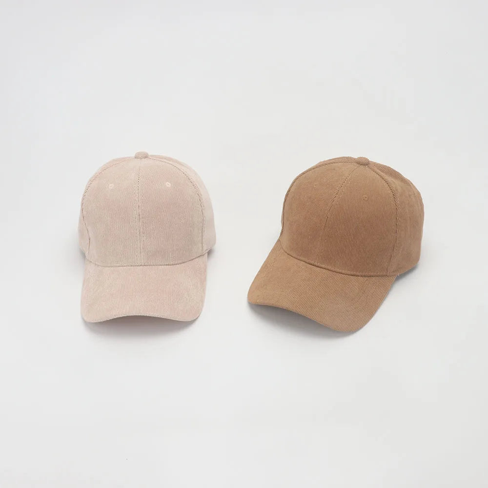 Corduroy Baseballkappe | Damen Retro Einfarbige Baseballcap | Herbst Winter Hüte für Herren & Damen | Unisex Freizeit Gebogener Schirm Kaufschwan®