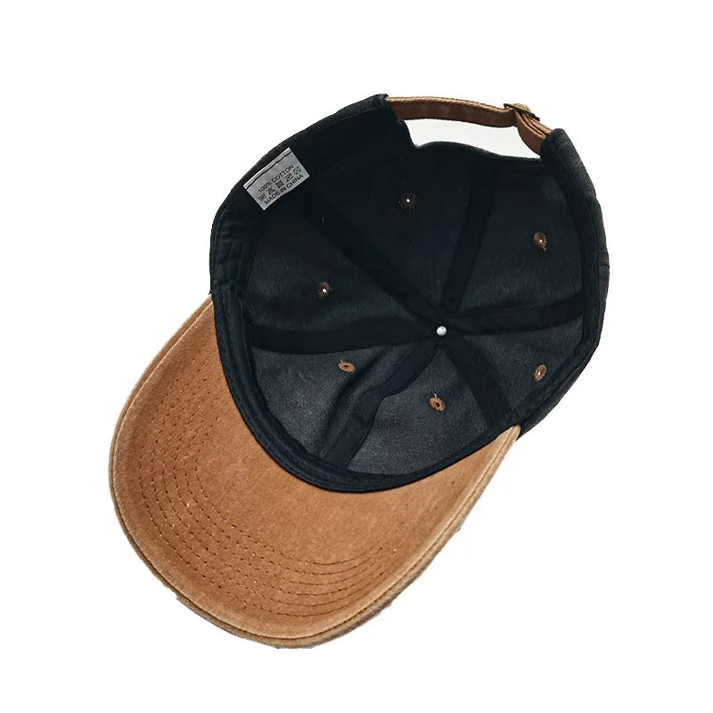 Vintage Washed Baseballkappe | Herren & Damen Farblich Abgestimmte Baseballcap | Lässige Snapback Hip Hop Baseballcap für Frühling & Sommer Kaufschwan®
