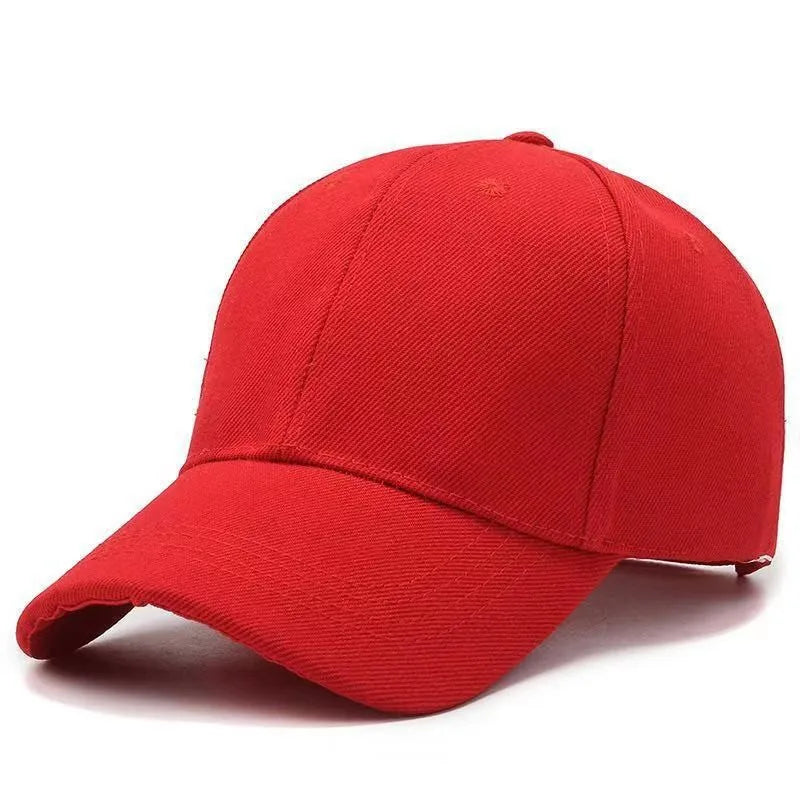 Unisex Verstellbare Cap | Einfarbige Twill Baseballkappe | Baseball Cap für Herren & Damen | Sommer, Herbst, Frühling Kaufschwan® Rot Einheitsgröße (56-58cm)