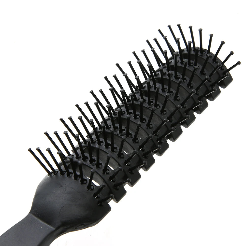 Professioneller Antistatischer Haarkamm – Schwarzer Rippengriffs Massage-Haarbürste | Styling-Tool für Damen & Herren Kaufschwan®