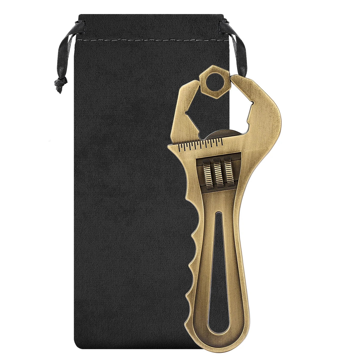 Schraubenschlüssel Flaschenöffner – Metall Werkzeug Design Geschenk für Ingenieure Kaufschwan® Bronze mit Tasche