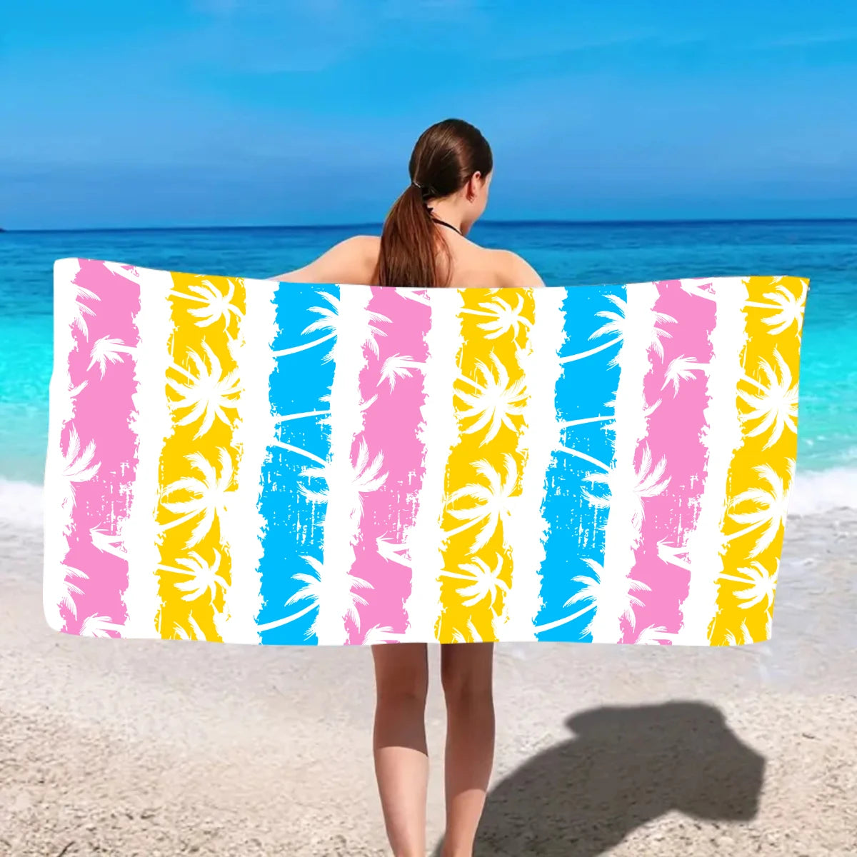 Ultrafeines Mikrofaser Strandtuch – Schnell Trocknend & Saugfähig | Multifunktionales Handtuch für Schwimmen, Yoga, Reisen & Camping Kaufschwan®