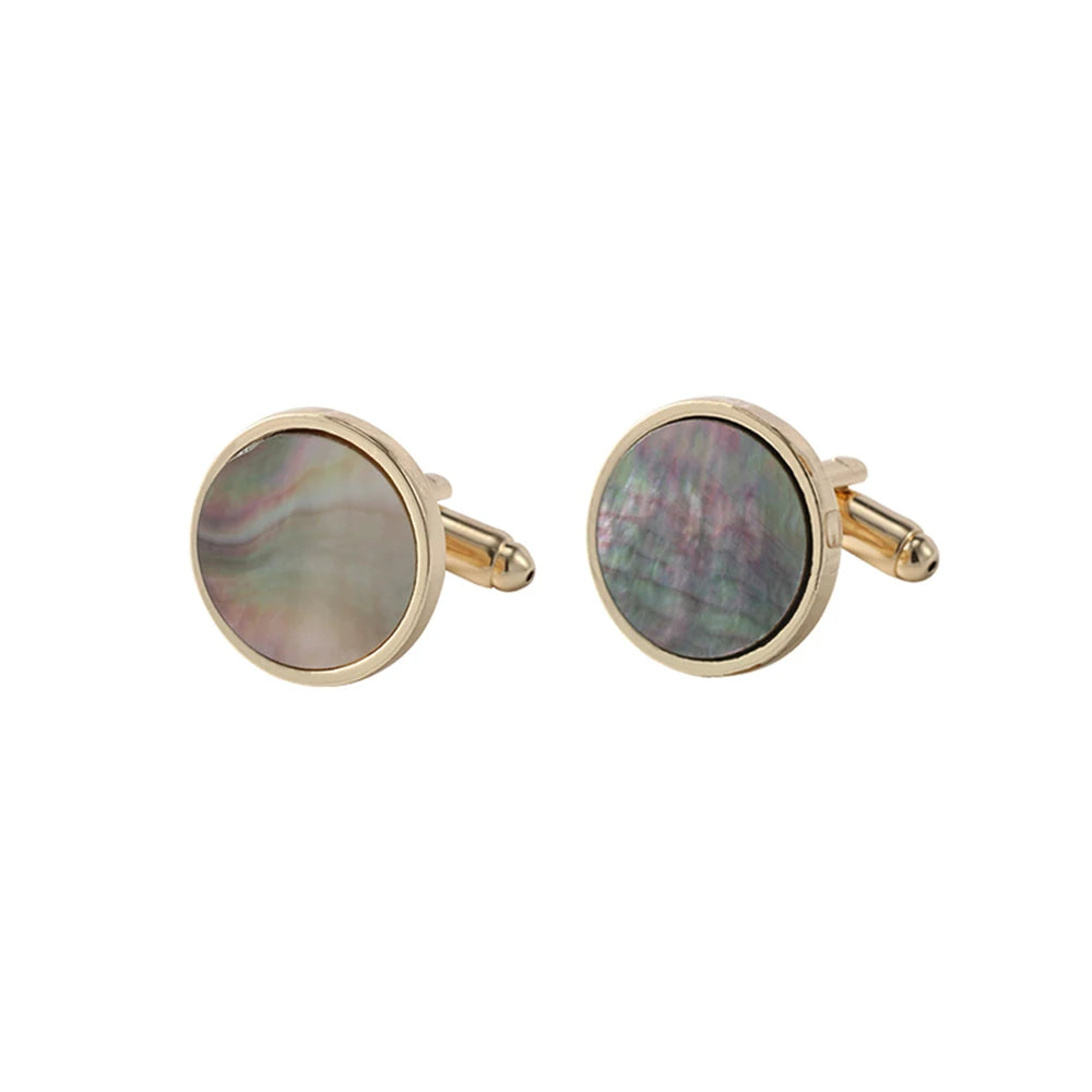 Elegante Abalone Muschel Manschettenknöpfe – Herz, Oval & Quadrat Designs | Hochwertige Herren Ärmelknöpfe für Business & Hochzeit Kaufschwan® Braun