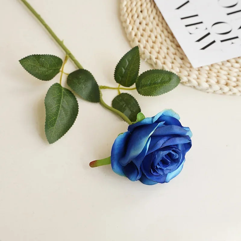 8CM Künstliche Rosen – Plastik Juana Blumenstrauß für Valentinstag, Hochzeit, Wohnzimmer & Esstisch Dekoration