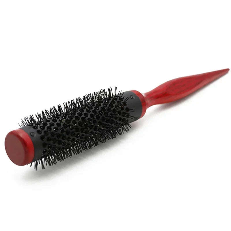 Professionelle Antistatische Rundbürste – Wildschweinborsten Föhn- & Lockenbürste | Styling-Tool für Lockiges Haar & Salon Kaufschwan®