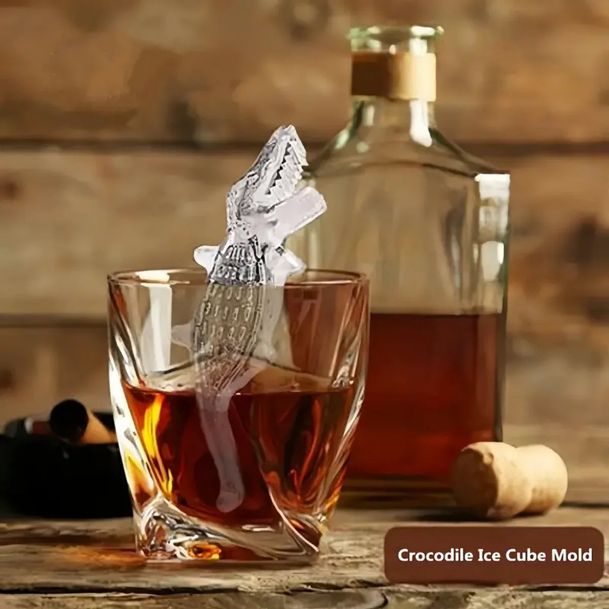 Krokodil Eiswürfelform aus Silikon – Für Whiskey, Cocktails & Getränke Kaufschwan®