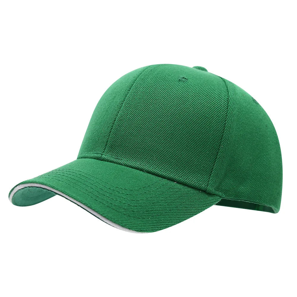 Klassische Baseballkappe | Herren & Damen Freizeit Einfarbige Kappe | Outdoor Reise Mode Baseballcap Kaufschwan® Grün Einstellbar