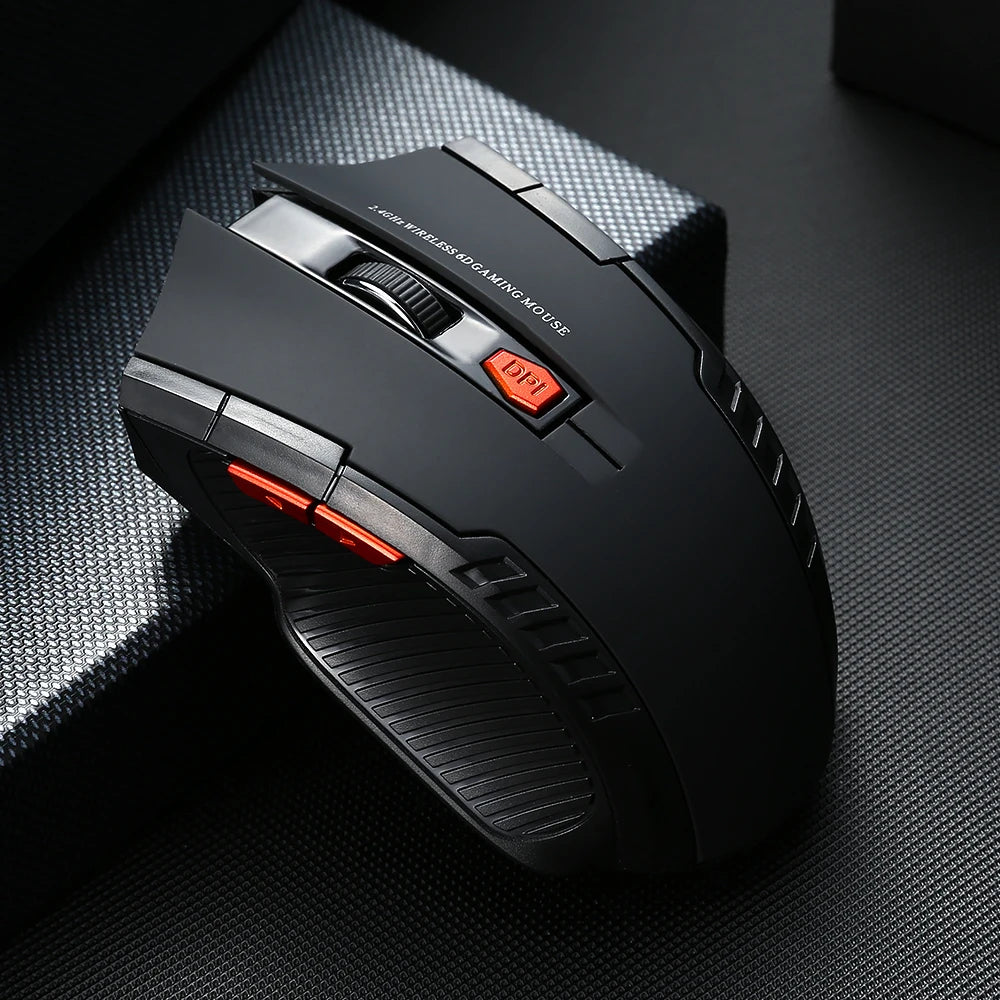 2.4G Kabellose Maus 1600DPI – 6-Tasten Optische Gaming Maus mit USB Empfänger | PC & Laptop Kabelloses Zubehör Kaufschwan®