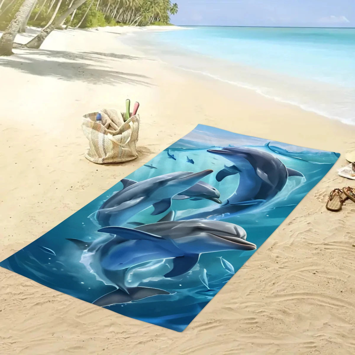 Einfaches & Stilvolles Strandtuch mit Tiermuster – Großes Schnell Trocknendes Mikrofaser Handtuch | Weiches & Saugfähiges Sommer Strandtuch Kaufschwan®