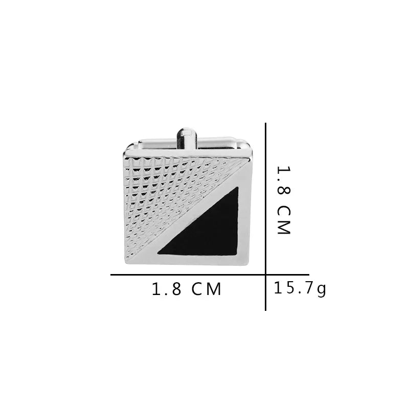 Französische Herren Manschettenknöpfe – Quadratisches Streifen-Design | Elegante Luxus Manschetten für Business, Hochzeit & Abendgarderobe Kaufschwan®