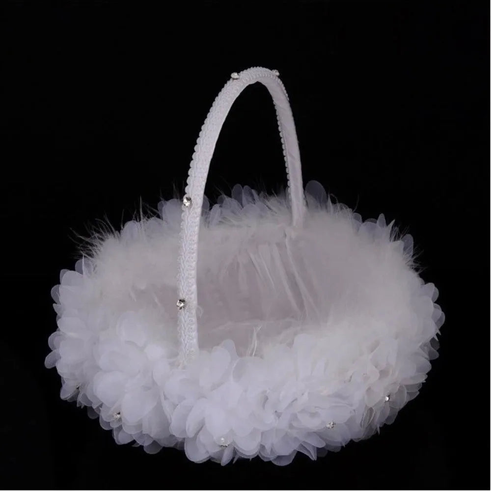 Western Stil Blumenkorb – Handgehaltener Hochzeitskorb für Braut Kaufschwan®