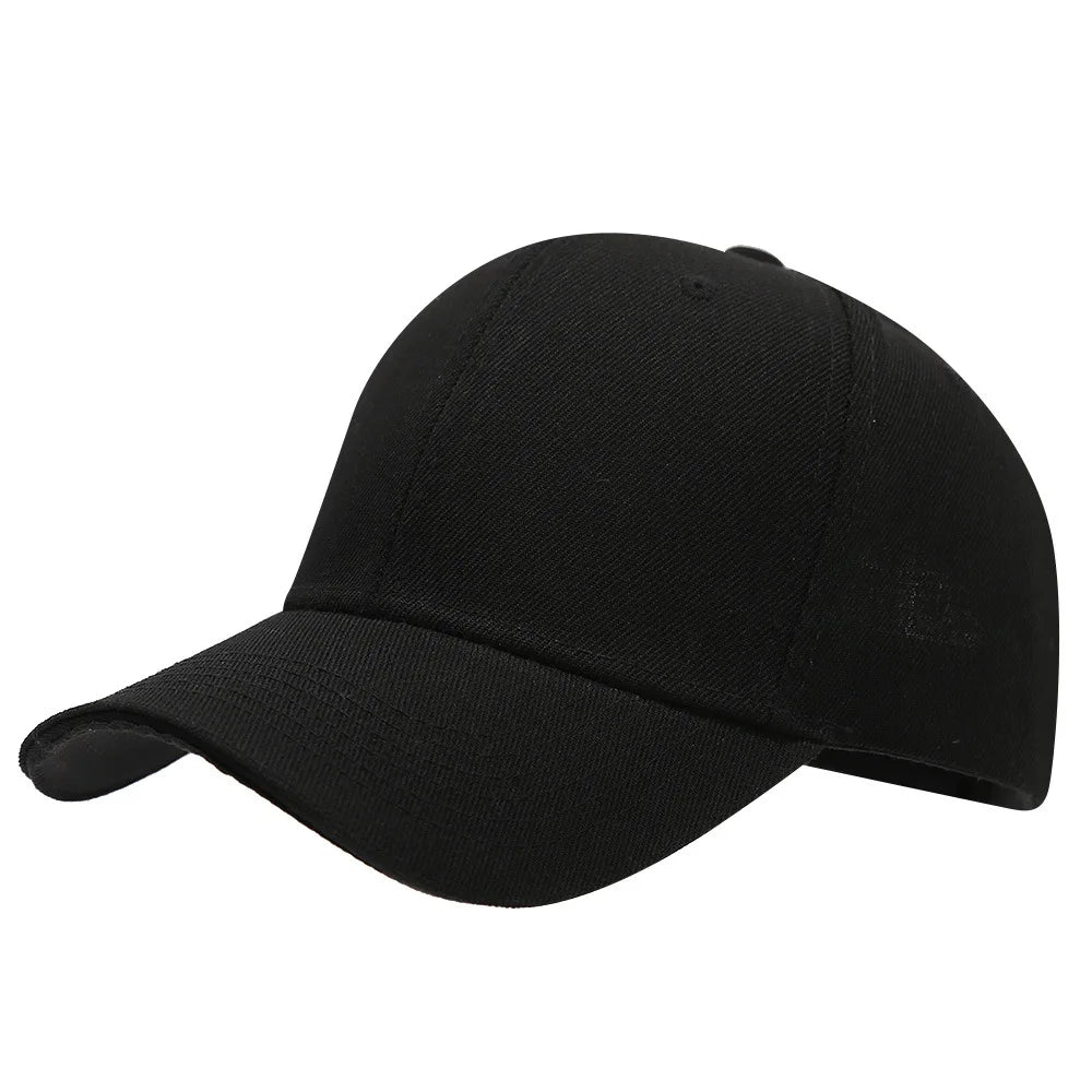 Klassische Baseballkappe | Herren & Damen Freizeit Einfarbige Kappe | Outdoor Reise Mode Baseballcap Kaufschwan® Schwarz (Komplett) Einstellbar