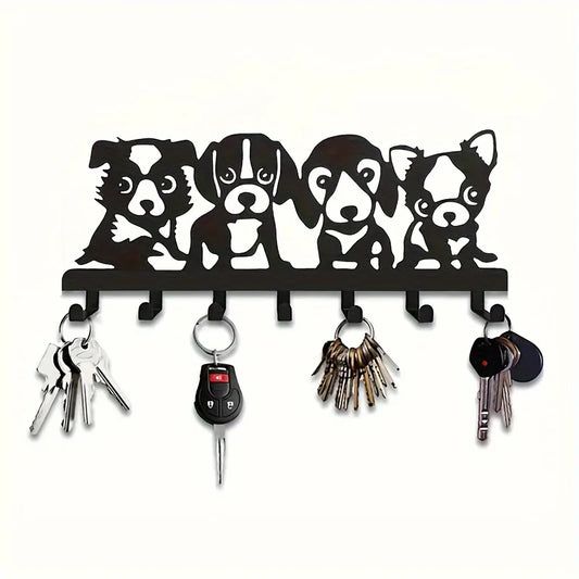 Eleganter Wandhaken im Hunde-Design – Künstlerische Wanddeko aus Metall | Einfach zu Montieren für Jacken, Hüte, Handtücher & Schlüssel Kaufschwan®
