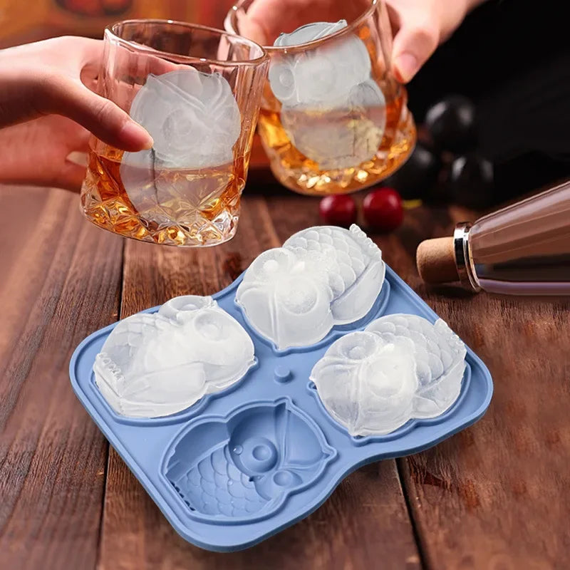 Eulen Eiswürfelform aus Silikon – Für Whiskey, Cocktails & Getränke Kaufschwan®