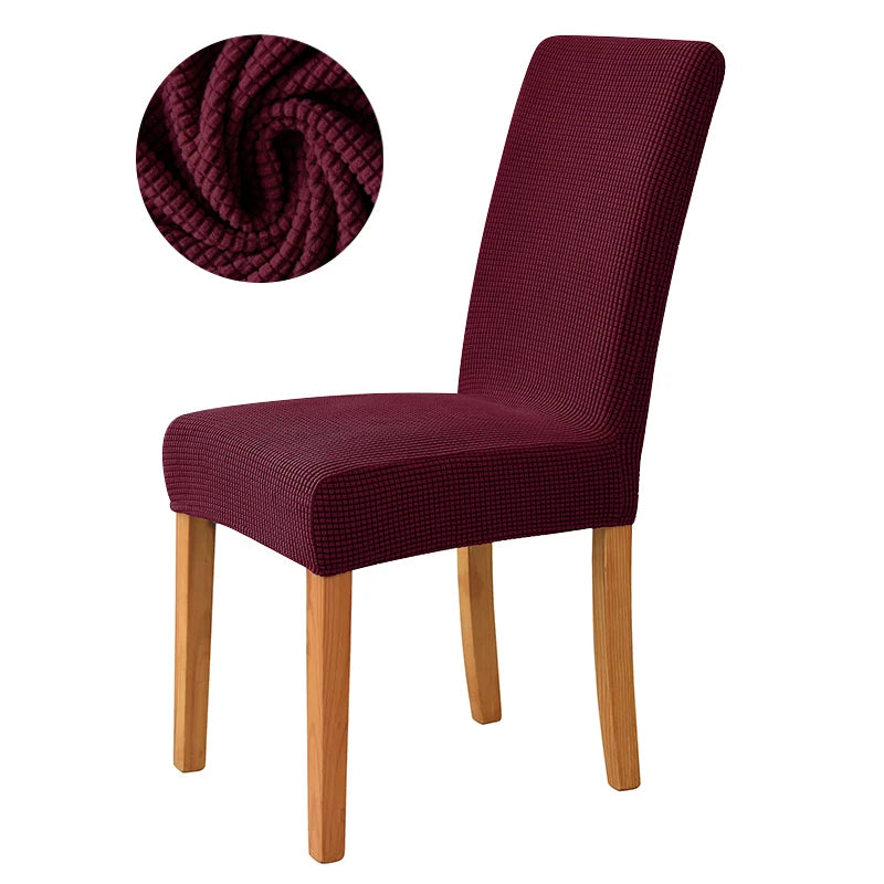 Elastischer Esszimmer Stuhlbezug – Dehnbarer Dicker Jacquard Küchenstuhl Überzug für Esszimmer, Hotel, Hochzeit & Bankett