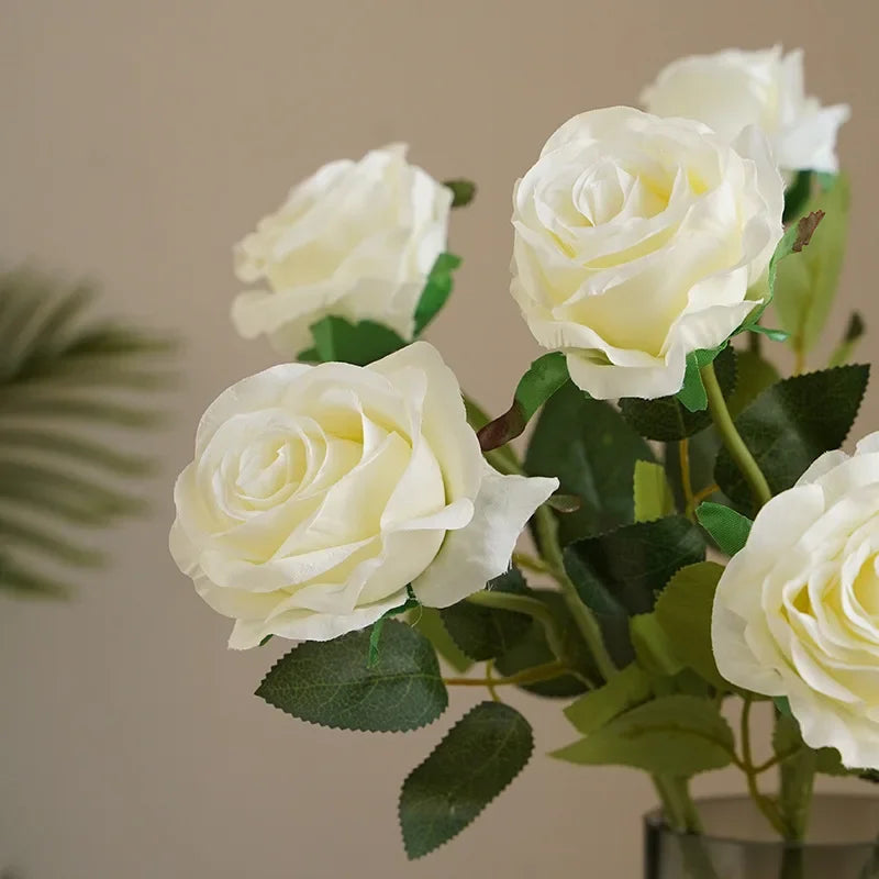8CM Künstliche Rosen – Plastik Juana Blumenstrauß für Valentinstag, Hochzeit, Wohnzimmer & Esstisch Dekoration Kaufschwan®