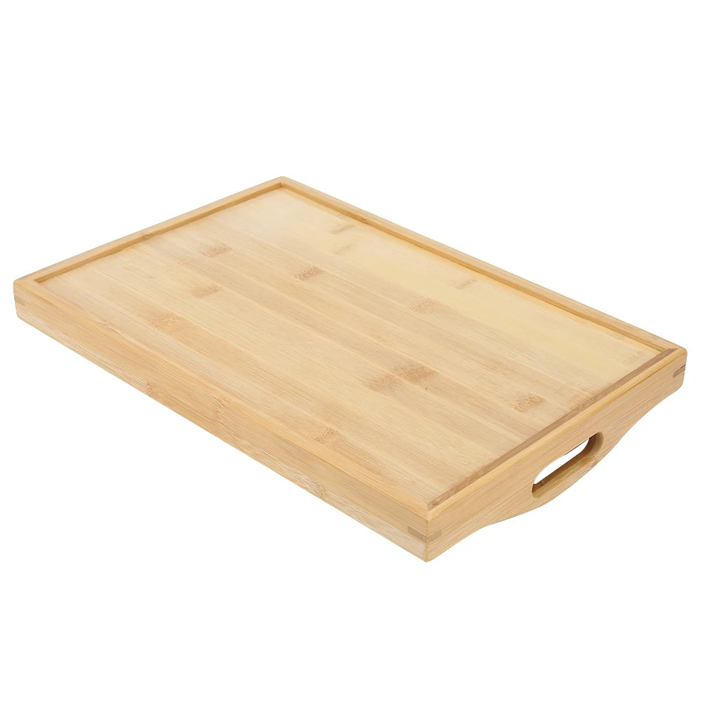 Bambus Tee-Tablett 38×25×5cm – Chinesisches Tee-Serviertablett für Teetassen, Multifunktionales Serviertablett für Zuhause & Gastronomie Kaufschwan®