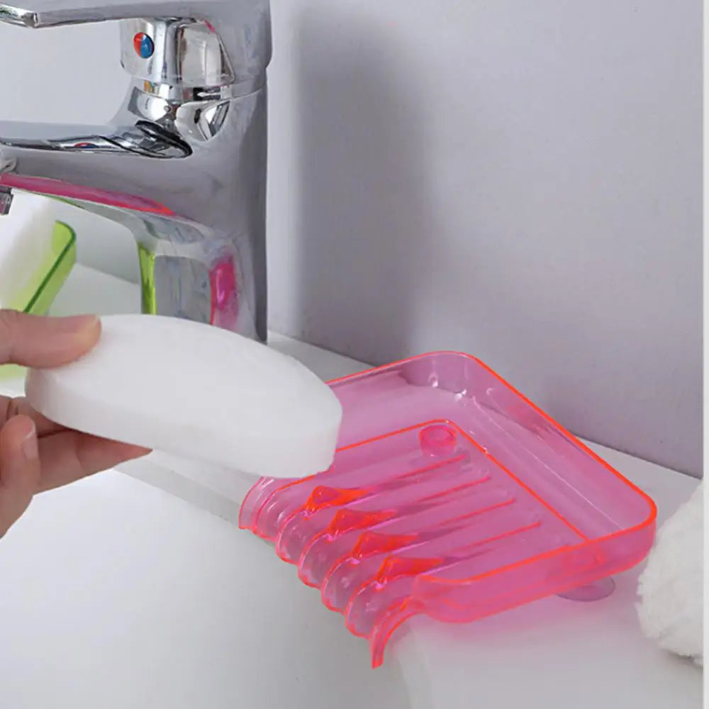 Bunte Wasserfall-Seifenschale – Kunststoff-Seifenhalter mit Saugnapf für Bad & Küche Kaufschwan®