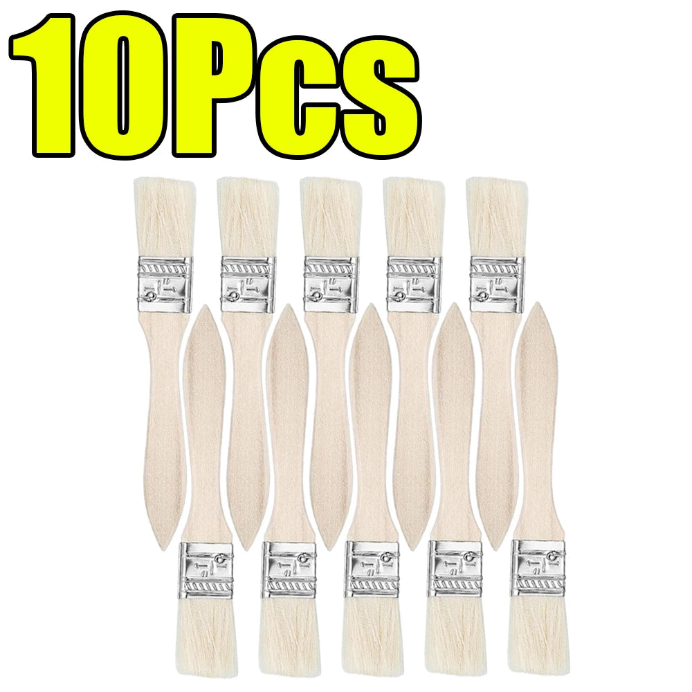 Holzgriff Mehrzweck Pinsel – BBQ, Mal- und Bastelwerkzeug Kaufschwan® 10 Stück