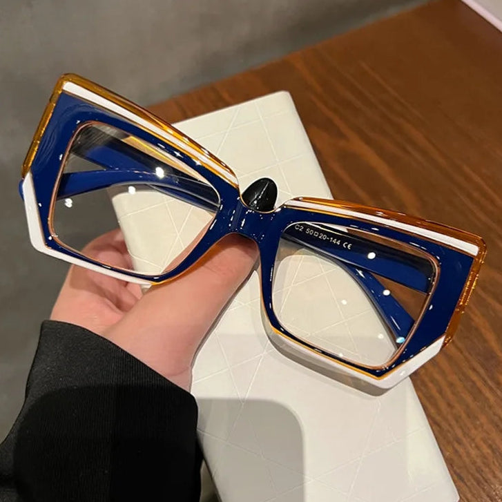 Anti-Blau-Licht Brille für Damen & Herren – Polygon Anti-Blau-Licht Fassung | Modische Optische Brille im Besonderen Design Kaufschwan®