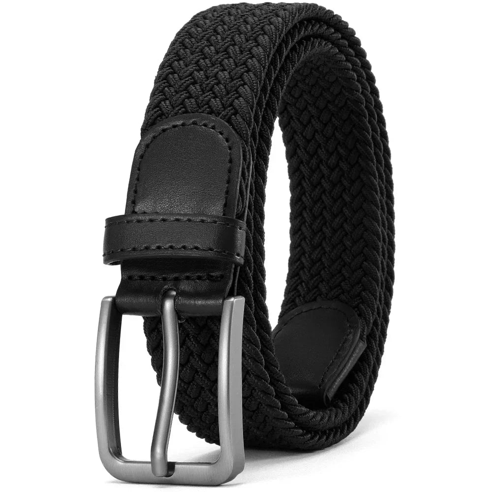 Flexibler Nylon Gürtel – Verstellbarer Outdoor & Arbeitsgürtel | Atmungsaktiv & Robust | Unisex Kaufschwan® Schwarz 115CM