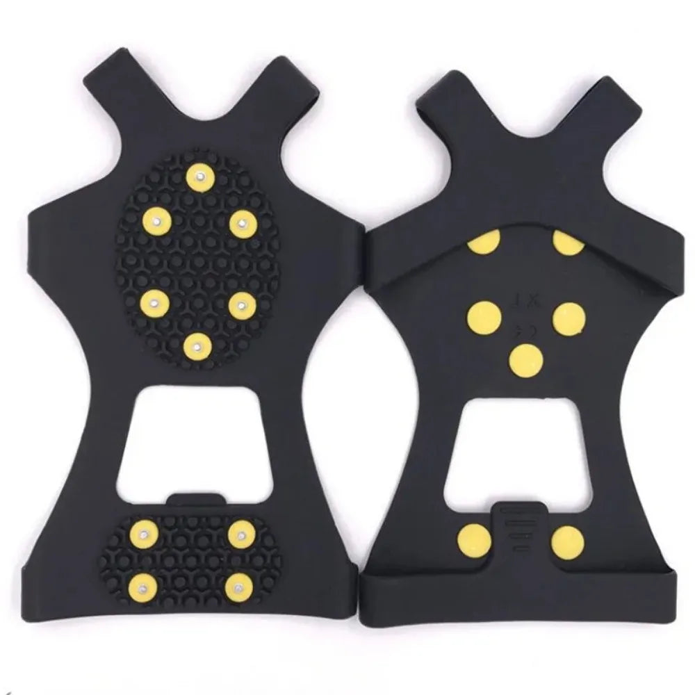 10 Zacken Schnee & Eis Anti-Rutsch Schuhspikes – Thermoplastische Elastomer Steigeisen Überzüge für Winter Wandern & Klettern Kaufschwan®