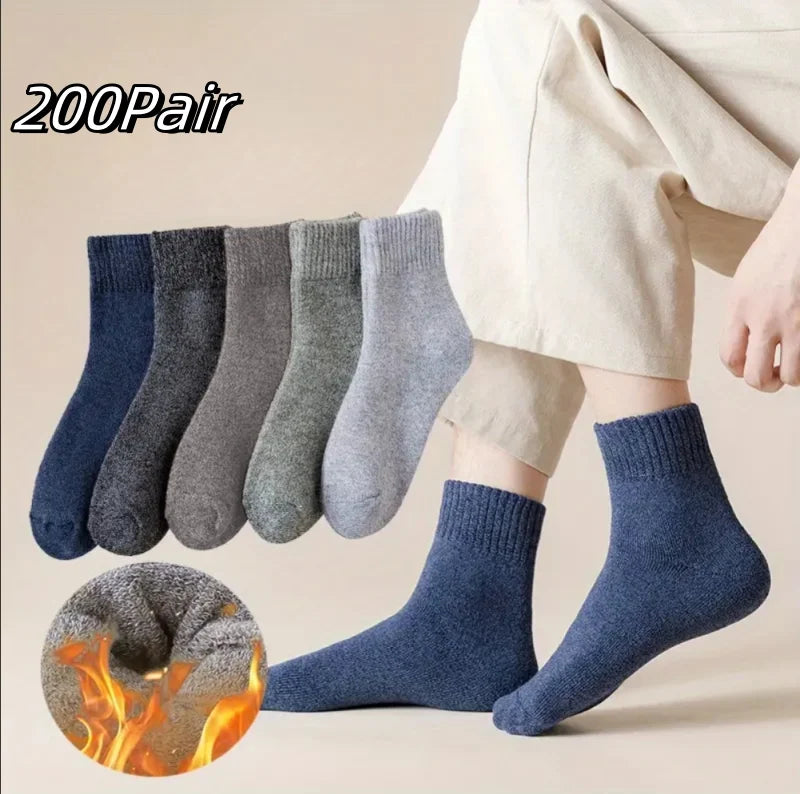 Winter-Frottee-Gepolsterte Dicke Socken | Unisex Warme Dicke Mid-Calf Socken | Solide Farbe Kaufschwan®