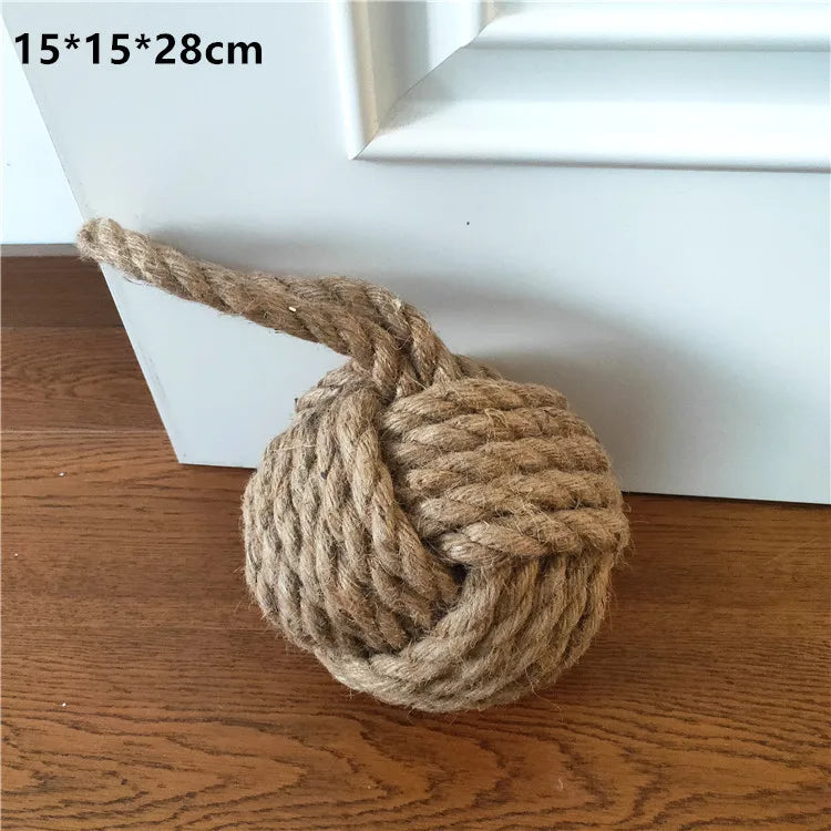 Türstopper im Mediterranen Stil – Dekorativer Seilball Türhalter | Kreatives Rustikales Design für Zuhause, Restaurants & Bars Kaufschwan®