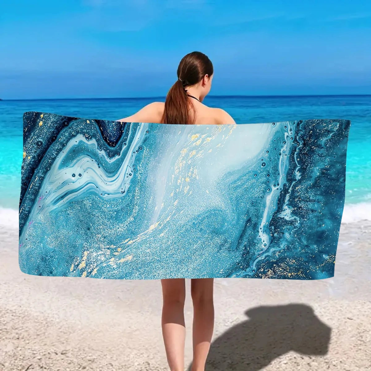 Ultrafeines Mikrofaser Schnell Trocknendes Strandtuch – Saugfähiges Handtuch für Sport, Schwimmen & Duschräume Kaufschwan®