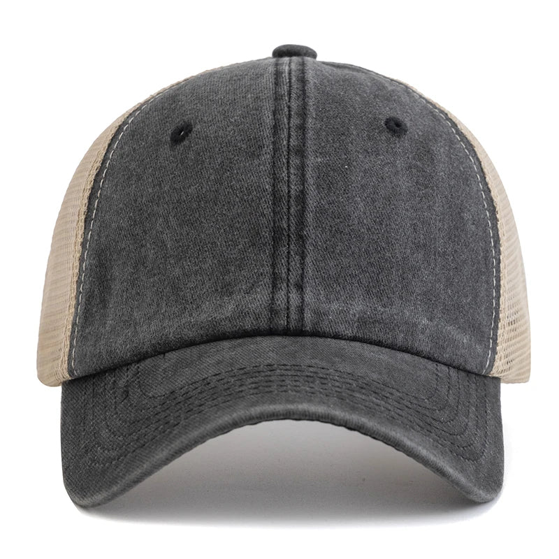 Unisex Trucker Cap | Mehrfarbige Einfarbige Baseballkappe | Washed Cotton Baseballcap für Herren & Damen Kaufschwan®