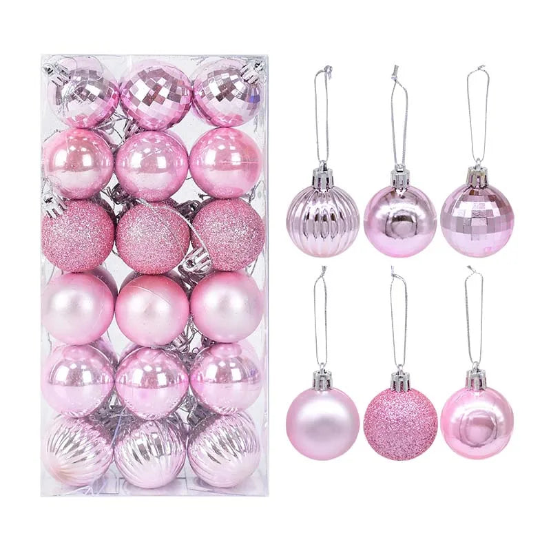 36 Stück Weihnachtskugeln Set – Rot & Gold | Christbaumkugeln Deko für Zuhause, Weihnachten & Neujahr 2026 Kaufschwan® Pink 3.5cm - 4.8cm