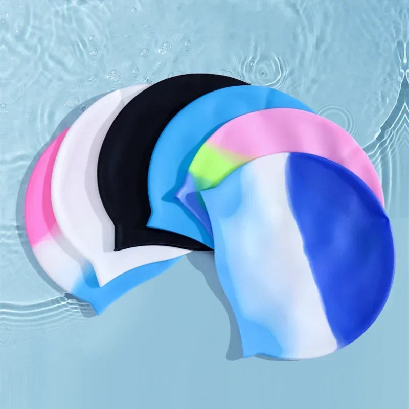 Silikon Schwimmkappe – Wasserdicht & Elastisch | Badehaube für Lange Haare | Unisex Schutzkappe für Schwimmbad & Training Kaufschwan®