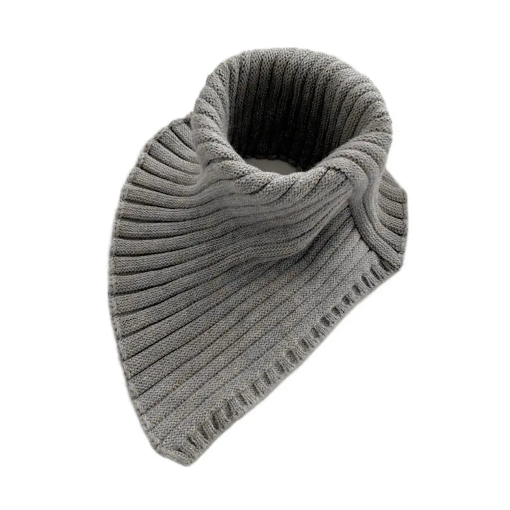 Abnehmbarer Winter Schal – Winddichter Gestrickter Fake Rollkragen für Damen | Warmer Halswärmer für Kaltes Wetter Kaufschwan® Grau