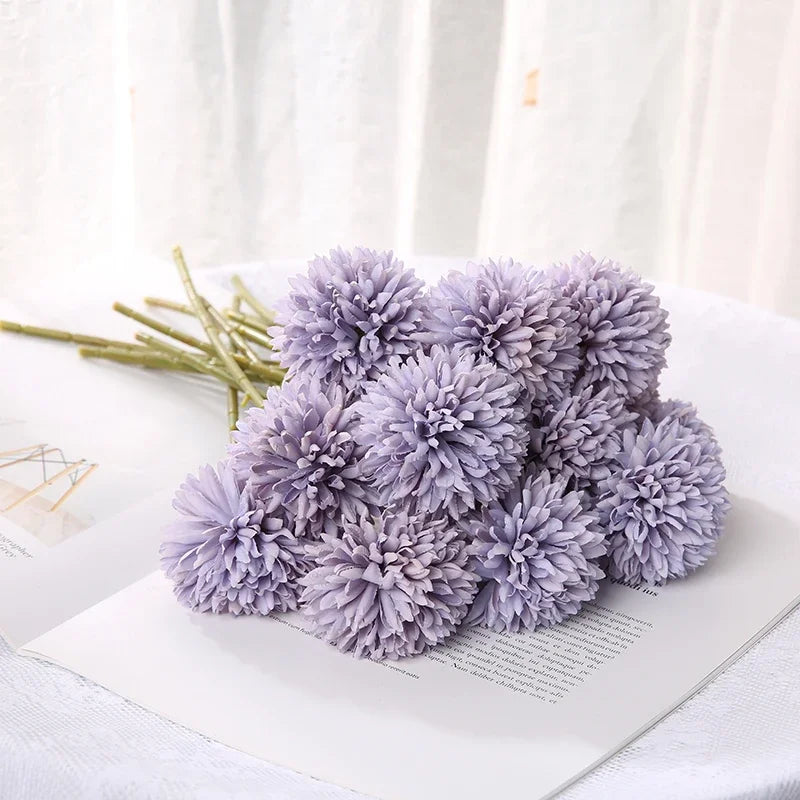 5 Stück Künstliche Hortensien – Realistischer Blumenstrauß für Zuhause, Schlafzimmer & Hochzeitsdekoration Kaufschwan® Lila 5 Stück