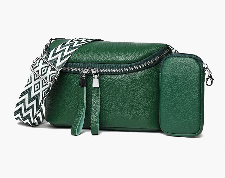 Damen Brusttasche – Hochwertige Rindsleder Crossbody, Gürteltasche & Handtasche mit Kleiner Geldbörse Kaufschwan®