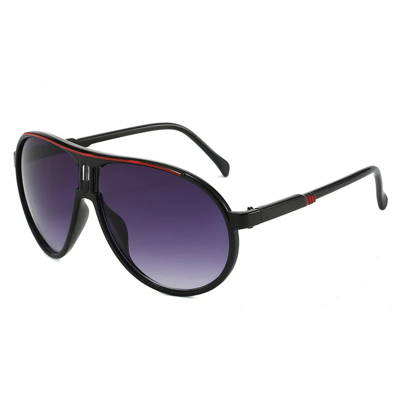 Retro Mode-Sonnenbrille – Ultraleichte UV400-Sonnenbrille zum Autofahren und für sportliche Aktivitäten im Freien, luxuriöser Stil für Herren und Damen Kaufschwan® Schwarz/Rot
