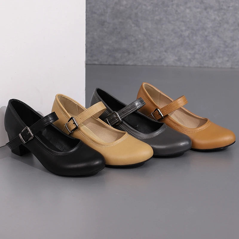 Damen Pumps mit Blockabsatz – Runde Spitze & 5 cm Absatz | Elegante Business-Schuhe für Büro & Karriere Kaufschwan®