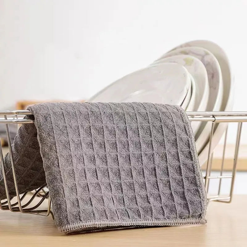 25×25 cm Küchen Reinigungstücher – Fettabweisende Mikrofaser Wischtücher | Saugfähige Geschirrtücher für Haushalt & Küche Kaufschwan®