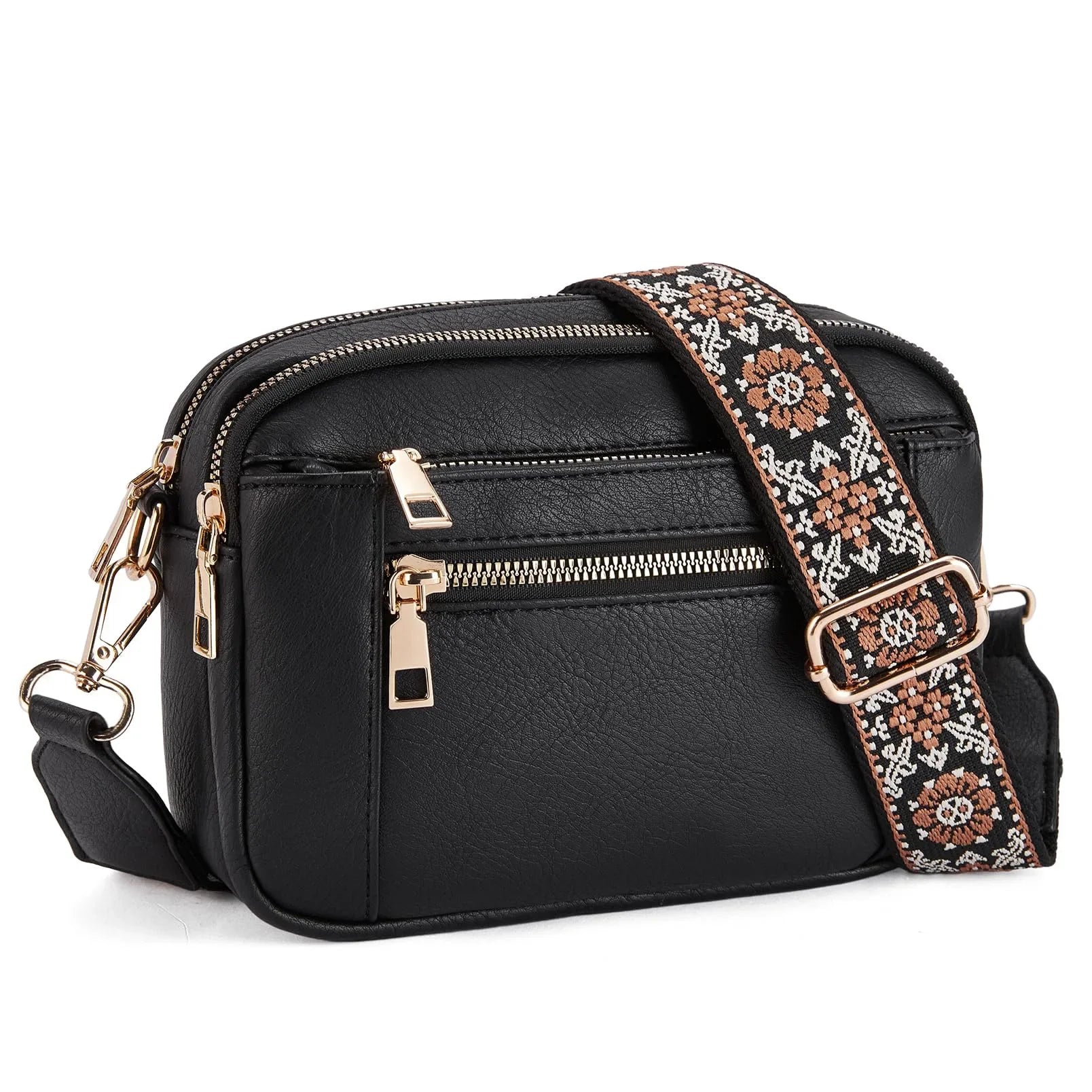 Multifunktionale Color Block Crossbody Tasche – Damen PU Leder Schultertasche & Geldbörse mit Verstellbarem Riemen Kaufschwan®