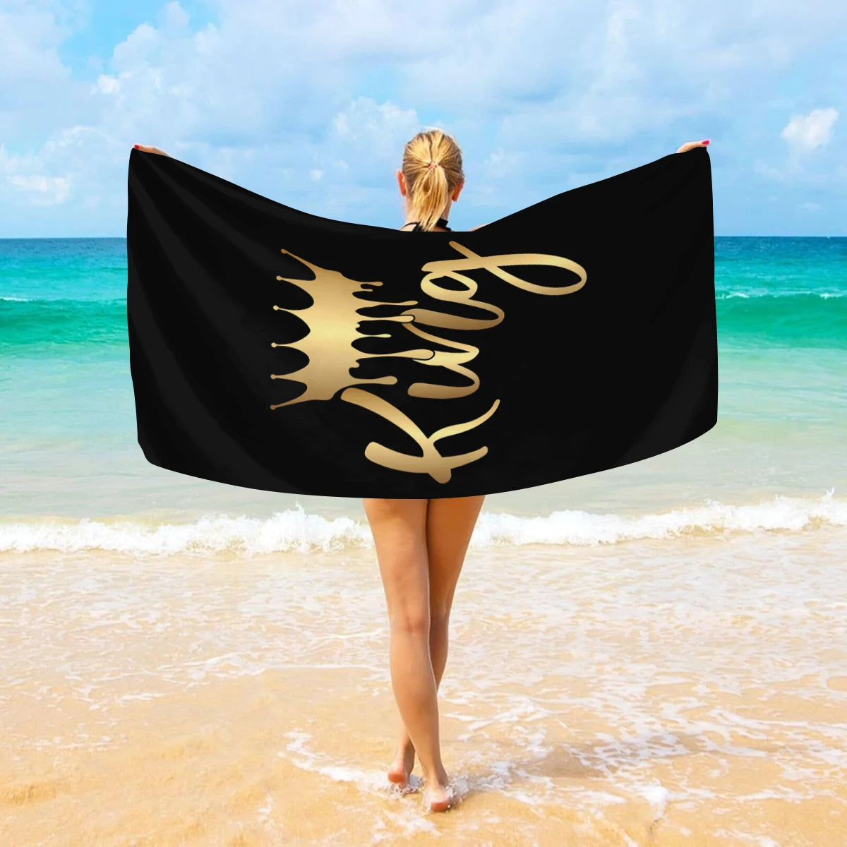 King & Queen Strandtücher – Schnell Trocknende Ultrafeine Mikrofaser Handtücher | Saugfähige Stranddecken für Schwimmen & Reisen Kaufschwan®