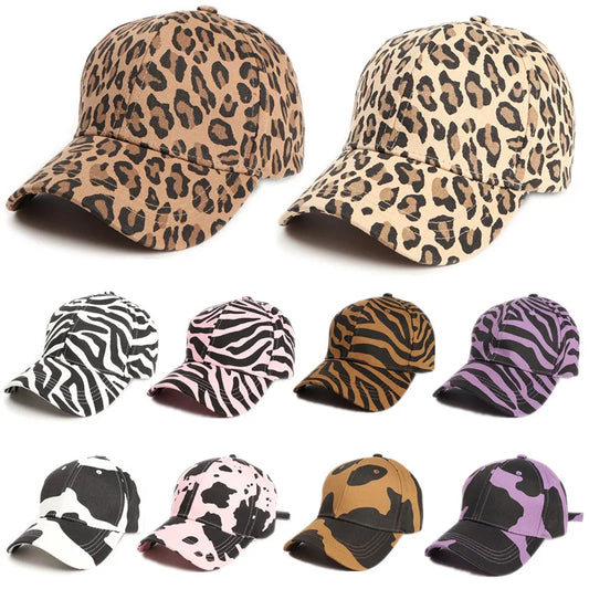 Leopard Print Baumwoll Baseballkappe | Herren & Damen Snapback Hip Hop Hat | Frühling & Sommer Baseballcap | Verstellbare Peaked Cap Kaufschwan®