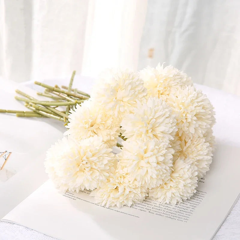 5 Stück Künstliche Hortensien – Realistischer Blumenstrauß für Zuhause, Schlafzimmer & Hochzeitsdekoration Kaufschwan® Cremefarben 5 Stück