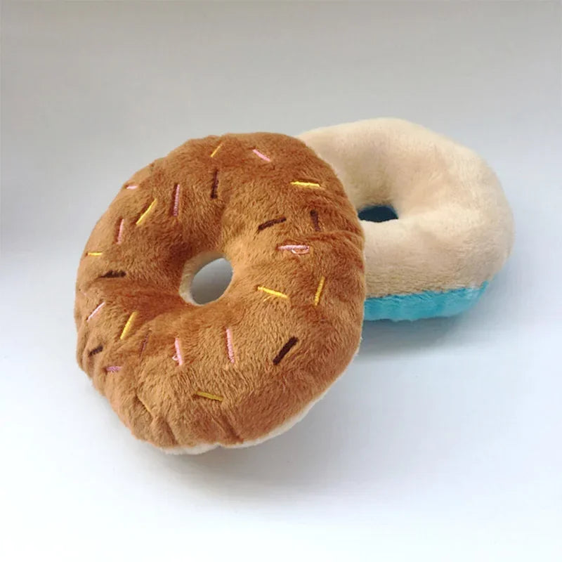 Plüsch Donut Hundespielzeug – Weiches Quietschendes Kauspielzeug für Hunde Kaufschwan®