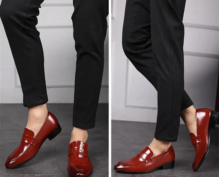 Herren Business-Loafer mit Spitze – Elegante Slip-On Lederschuhe | Formelle Freizeitschuhe Kaufschwan®
